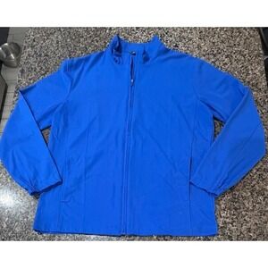 Scales Gear Womens Blue Full Zip Performance Jacket Mock Neck‎ Activewear Large